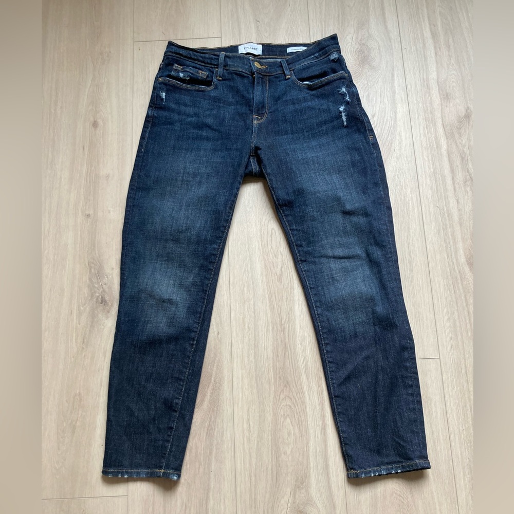Frame LeGarcon Crop Ankle Blue jeans. Size 26.